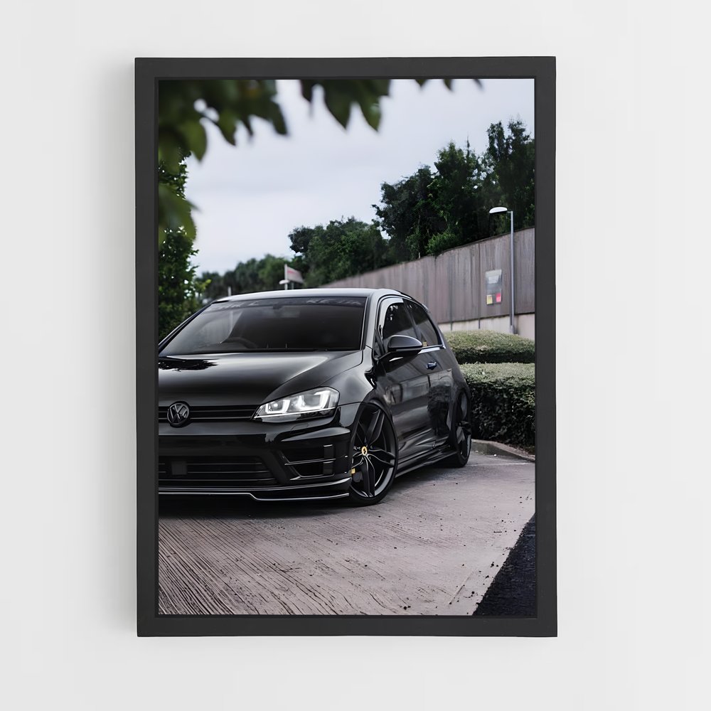 Poster Golf Noir Éblouissant – affiche Volkswagen (vue 2)